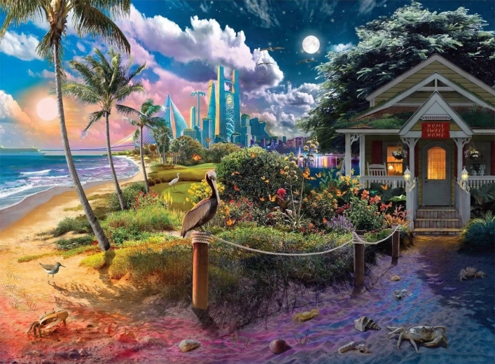 Norimpex Peinture par numéros Maison de plage 40 × 50 cm