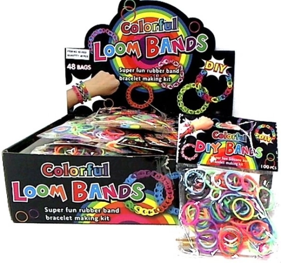 Ensemble d’élastiques en silicone multicolores pour fabriquer des bracelets (100 pcs) avec crochet et fermoir