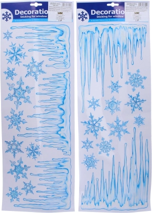 Autocollants pailletés de fenêtre de Noël