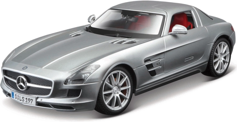 Maisto Mercedes-Benz SLS AMG modèle argenté 1:18
