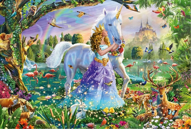 Puzzle Princesse avec Licorne 150 Pièces