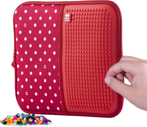 Étui créatif XL Pixie Crew pour petits objets, rouge à pois blancs