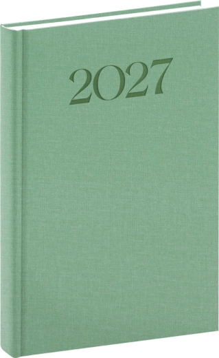 Agenda journalier Notique Biella 2027 vert 15 × 21 cm
