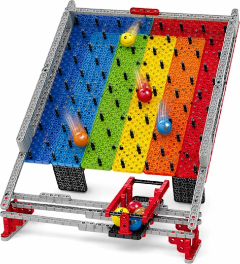 Surface de jeu arc-en-ciel avec obstacles