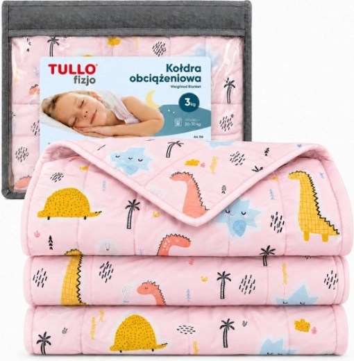 Tullo couverture sensorielle lestée pour enfants 3 kg rose