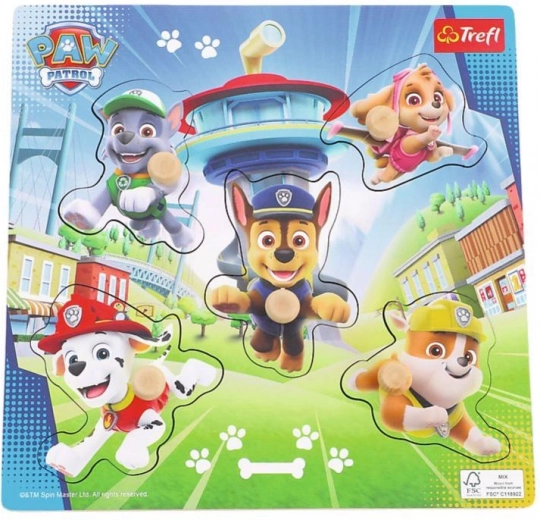 Mini puzzle en bois PAT’ PATROUILLE – 5 pièces