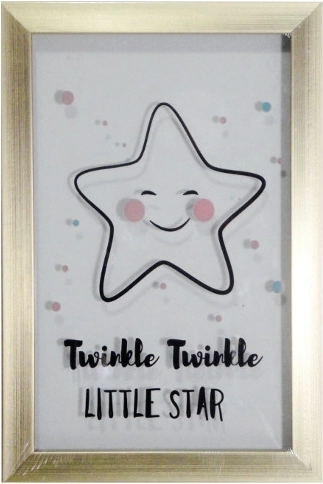 Tableau avec petite étoile encadré 20 × 30 cm