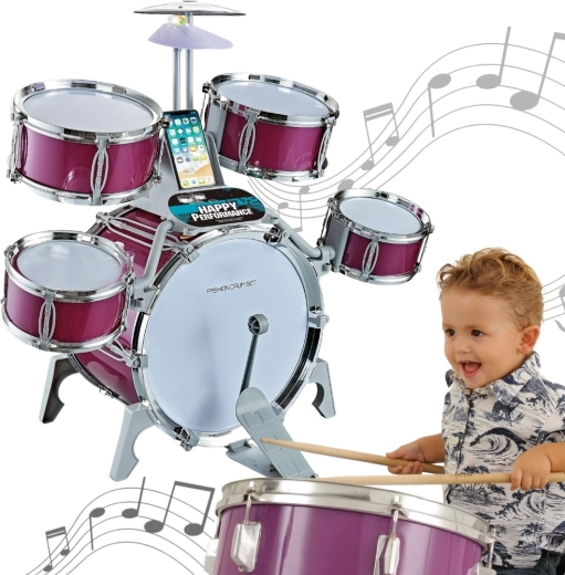 Batterie pour enfants WOOPIE avec 5 tambours et une cymbale