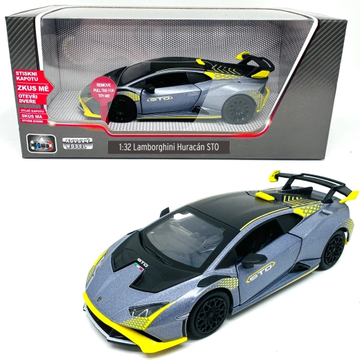 Modèle métallique Lamborghini Huracán STO avec lumière et son à l’échelle 1:32