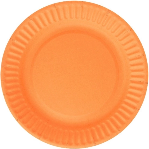 Assiettes en papier orange, 6 pièces