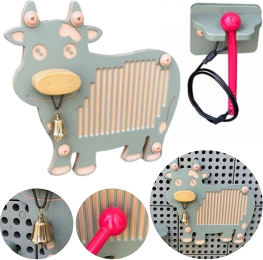 Instrument de musique guiro Masterkidz vache pour panneau STEM
