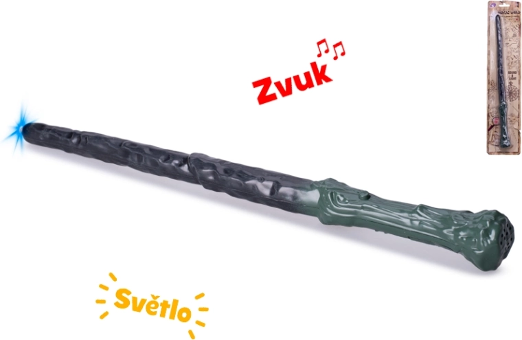 Baguette magique avec lumière et son 36 cm – verte
