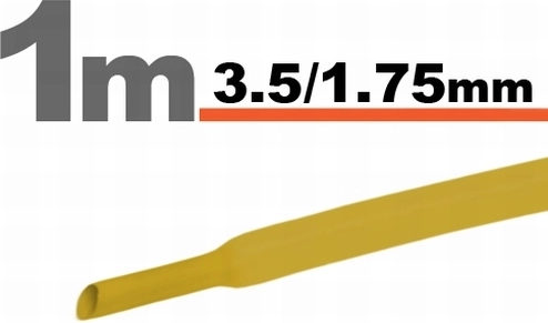 Gaine jaune 3,5/1,75 mm