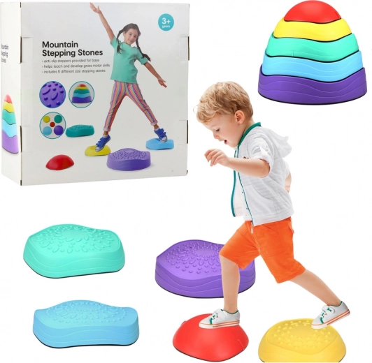 Pierres d’équilibre colorées pour enfants, 5 pièces