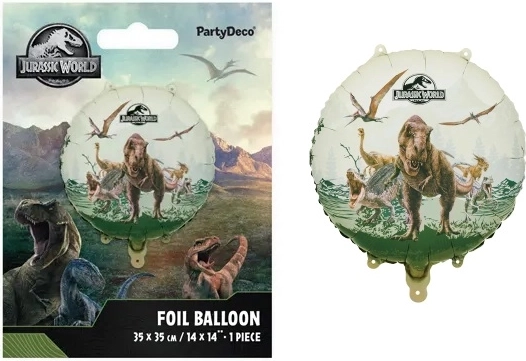 Ballon en aluminium Jurassic World bonbon 35 × 35 cm - 1 pièce