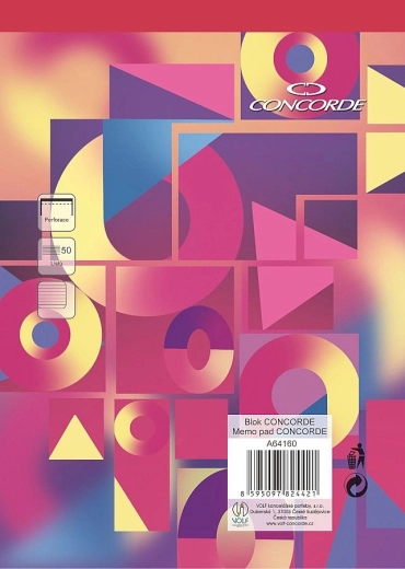 Bloc CONCORDE A4 ligné 8 mm, 50 feuilles