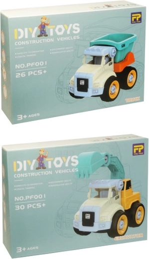 Voiture de construction à visser avec tournevis
