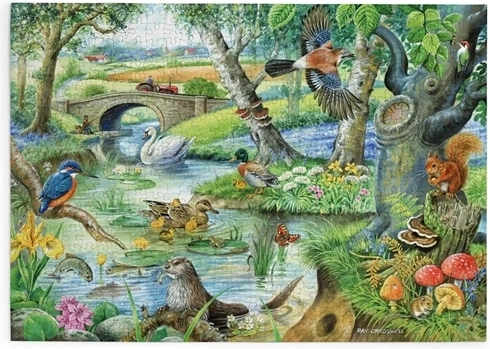 House of Puzzles Histoires au bord de la rivière, puzzle de 500 pièces extra grandes