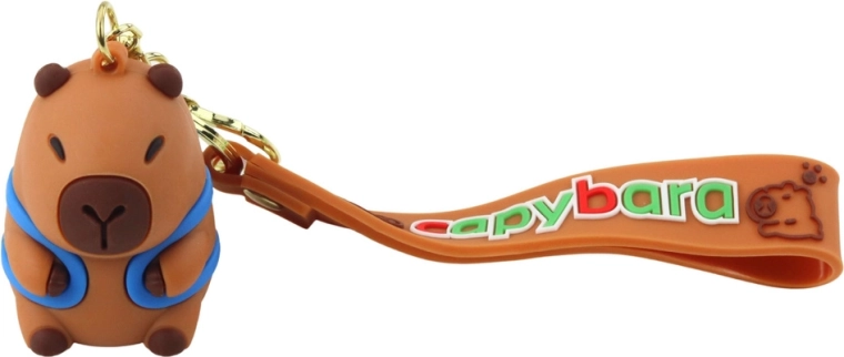 Languette en silicone avec l’inscription capybara