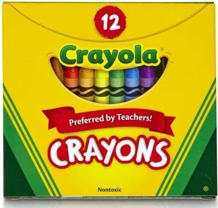 Crayola crayons de cire sûrs aux couleurs éclatantes - 12 pièces