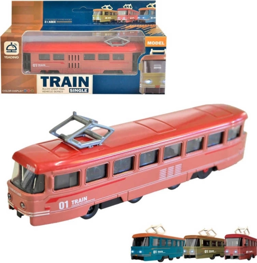 Tramway en métal avec rétrofriction et son 19 cm - 1 pièce