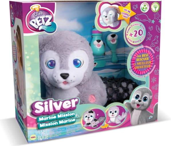Phoque en peluche interactif Silver