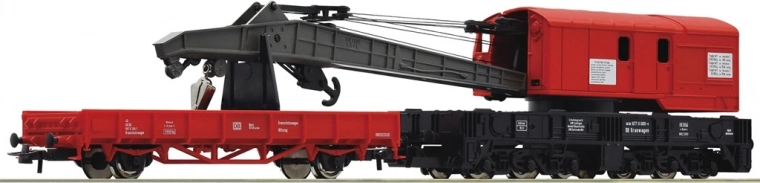 Wagon-grue Roco avec voiture de protection DB AG, H0