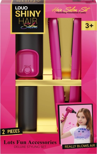 Coffret de coiffure avec son – lisseur 2 pièces et accessoires