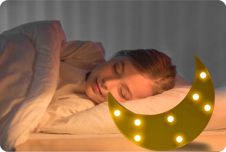 Lumière LED douce et apaisante pour un sommeil paisible