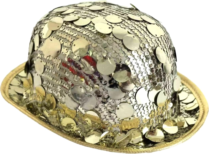Chapeau melon à paillettes
