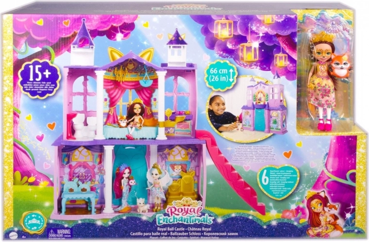 Enchantimals palais royal – coffret de jeu avec poupée et renard