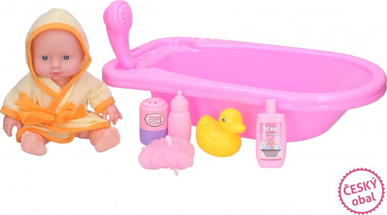 Bébé avec baignoire - set