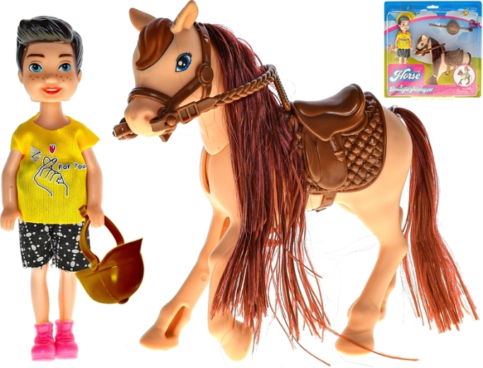 Personnage avec cheval – ensemble d’équitation pour enfants