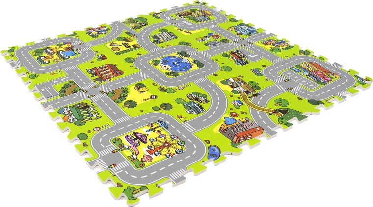 Une ville pleine d’imagination pour petites voitures et figurines