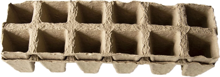 Plaquettes de semis en papier 12 alvéoles (2 pcs)