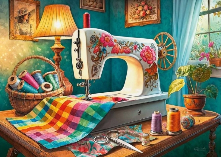 Puzzle Cherry Pazzi Mon coin couture 1000 pièces