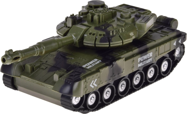 Char avec tourelle pivotante et canon mobile