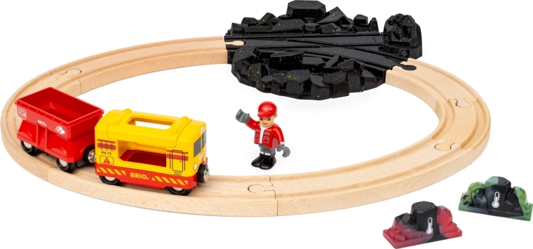 Circuit de train BRIO World avec gemmes changeantes et train de marchandises