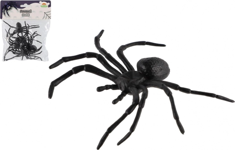 araignée noire en plastique, lot de 5 pièces