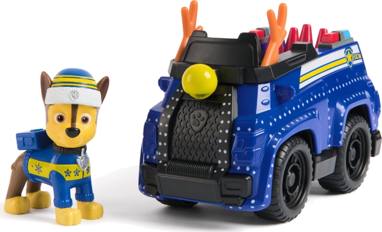 Voiture de police festive avec figurine CHASE