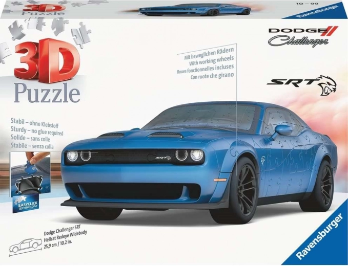 Ravensburger puzzle 3D – Dodge Challenger SRT Hellcat Widebody (163 pièces)