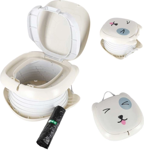 Pot pour enfants de voyage pliable gris