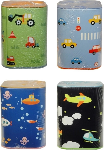 tirelire colorée en forme de véhicule pour enfants