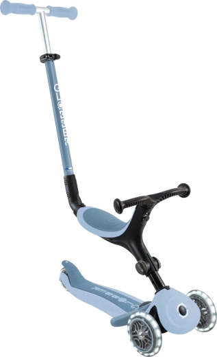 Globber Go-up Active Lights Ecologic trottinette 3-en-1 avec roues LED Blueberry