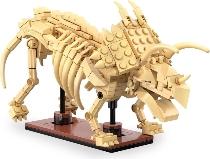 Fossile de dinosaure Triceratops CaDA à l'échelle 1:33 en briques de construction