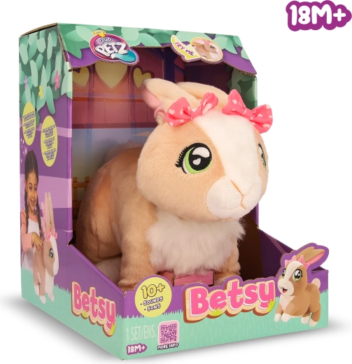 Lapin interactif Betsy avec effets sonores, 26 cm