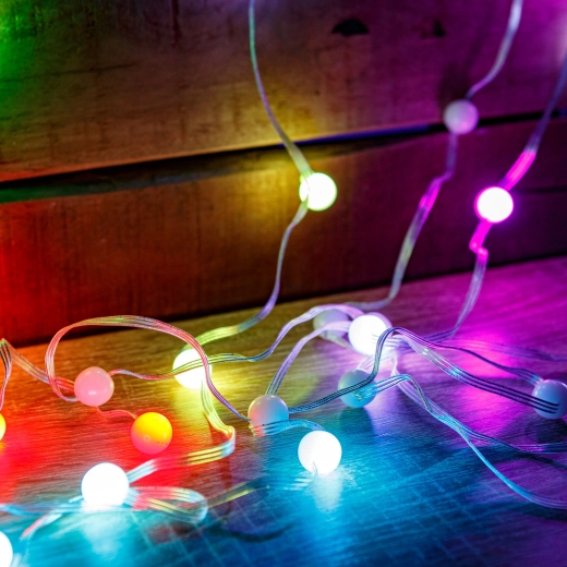 Guirlande lumineuse intelligente RGBIC USB 5 m avec 33 LED