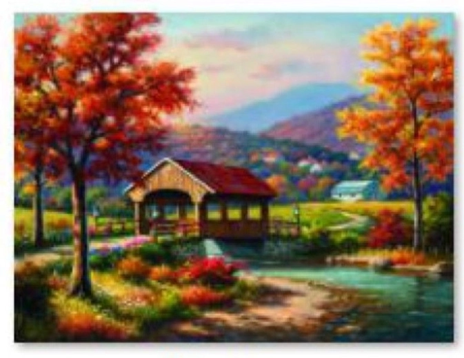 Peinture diamant – paysage d’automne 40 × 30 cm - 1 pièce