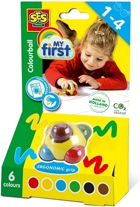 SES Creative My first crayon à billes coloré avec 6 couleurs