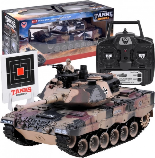 grand char RC Leopard 2 1:18 avec tir
